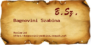 Bagnovini Szabina névjegykártya